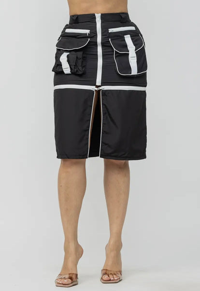 Zipper Cargo Skirt