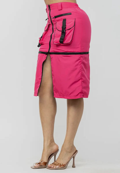 Zipper Cargo Skirt