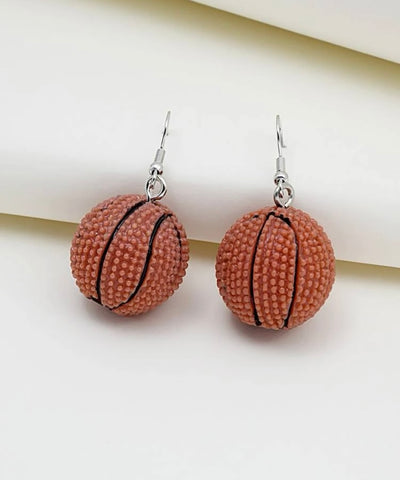 Round Basketball Earrings