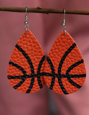 Flat Basketball Earrings
